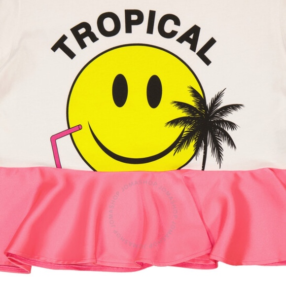 Filles A Papa Tropical smiley face tee 1 S New - Picture 3 of 7